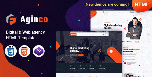 Aginco - Digital Agency HTML Template
