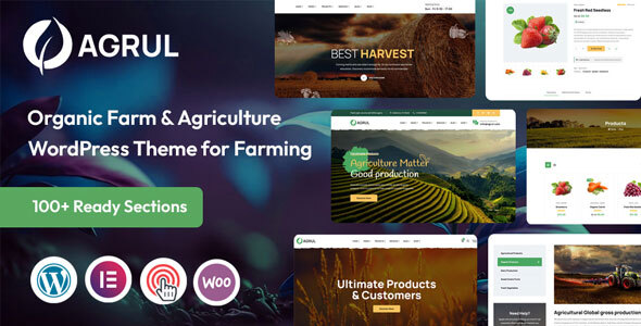 Agrul – Agriculture & Organic Farm WordPress Theme