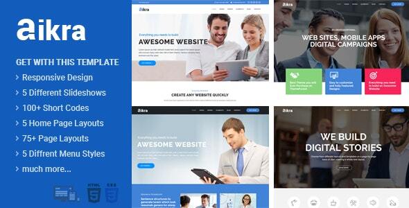 Aikra - Responsive Multipurpose HTML Website Template