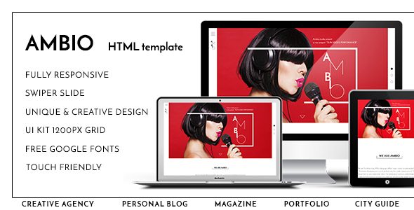 Ambio — Unique Personal Blog | Magazine Responsive HTML Template