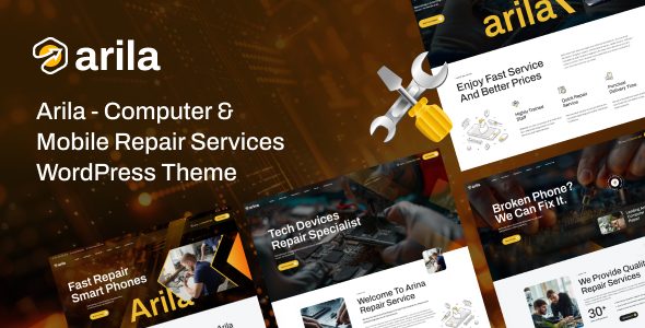 Arila – Computer & Mobile Repair Services WordPress Theme