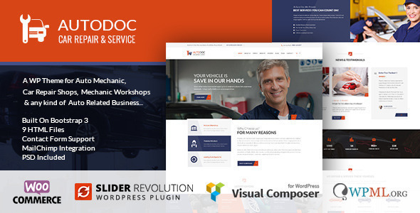 Autodoc - Car Repair WordPress Theme