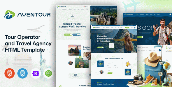 Aventour – Tour Operator & Travel Agency HTML Template