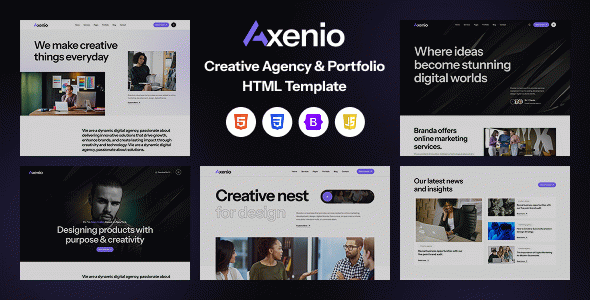 Axenio - Creative Agency and Portfolio HTML Template