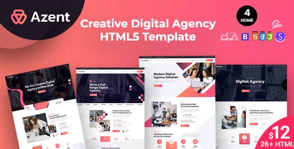 Azent - Creative Digital Agency HTML Template