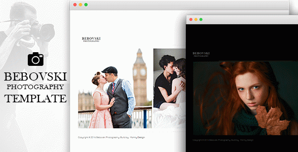Bebovski Photography - Modern HTML Site Template for Photography