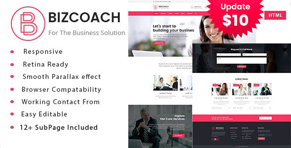 Bizcoach - Business Consulting and Professional Services HTML Template