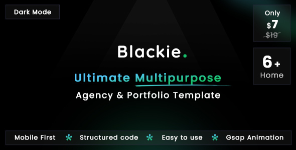 Blackie - Digital Agency & Personal Portfolio HTML Template