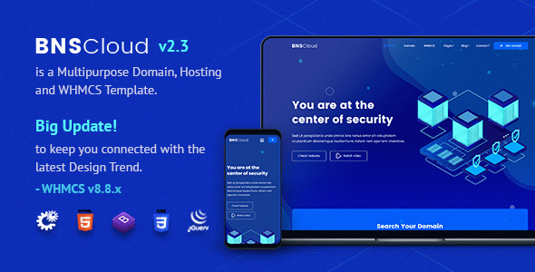 BNSCloud | Multipurpose Hosting with WHMCS Templates
