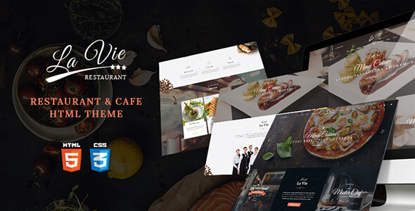 Bootstrap 3 HTML Template for Restaurants & Coffee Shop - Lavie