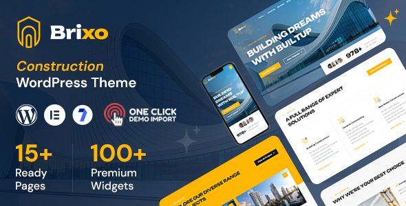 Brixo - Construction Company WordPress Theme