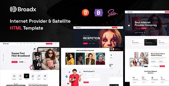 Broadx - Internet Provider & Satellite TV HTML Template