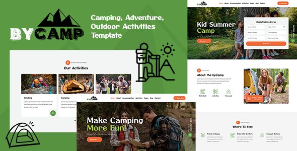 BYCAMP - Camping, Adventure & Outdoor Activities Template