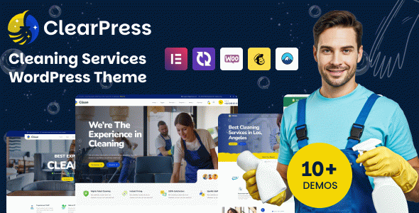ClearPress - Cleaning Services WordPress Theme