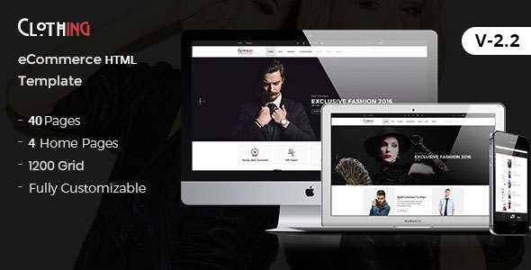 Clothing - Fashion Modern HTML5 eCommerce Website Template