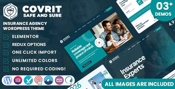 Covrit - Insurance Agency WordPress Theme