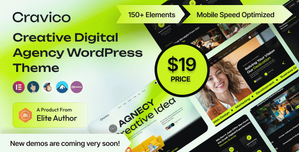 Cravico - Creative Digital Agency WordPress Theme