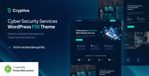 Cryptiva - Cyber Security Services Gutenverse FSE WordPress Block Theme