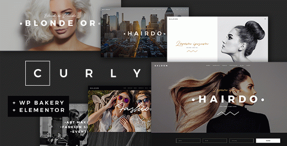 Curly - A Stylish WordPress Theme for Hairdressers and Hair Salons