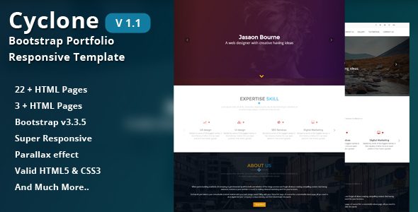 Cyclone-Bootstrap Portfolio Responsive Template