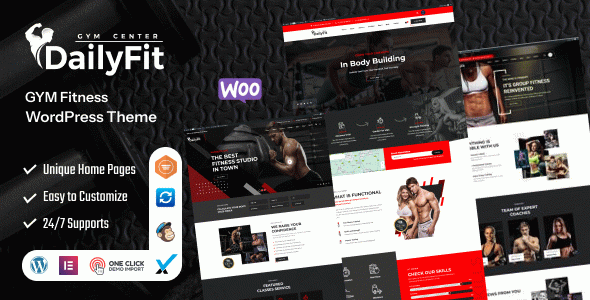 DailyFit - Fitness and Gym WordPress Theme