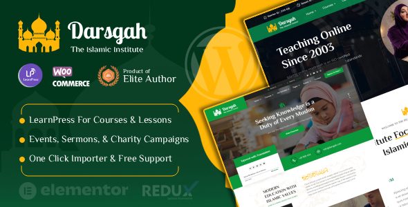 Darsgah - Islamic Institute & Education WordPress Theme + RTL