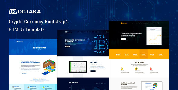 Dgtaka - Cryptocurrency Bitcoin HTML Template