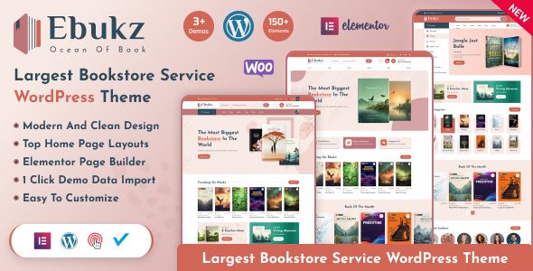 Ebukz - eBook & eReading Shop WordPress Theme