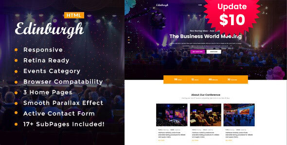 Edinburgh - Conference & Event HTML Template