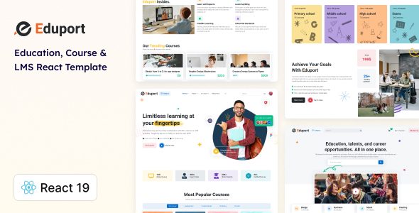 Eduport - React 19 LMS, Education and Course Template