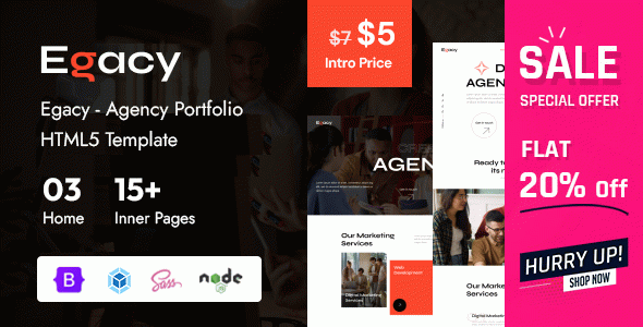 Egacy - Agency Portfolio HTML5 Template