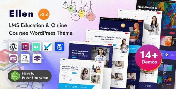 Ellen - LMS Education, Online Coaching Courses Elementor WordPress Theme