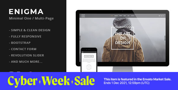 Enigma | Creative Responsive Minimal HTML Template
