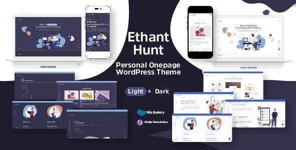 Ethant Hunt - Personal Onepage WordPress Theme