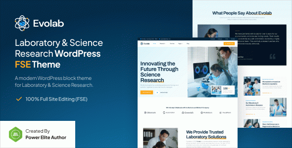 Evolab - Laboratory & Science Research Gutenverse FSE WordPress Block Theme