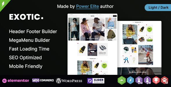 Exotic WP - Elementor Responsive WooCommerce Theme