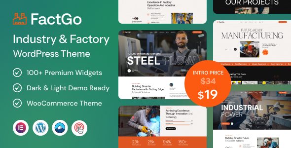 FactGo – Construction Factory & Industry WordPress Theme