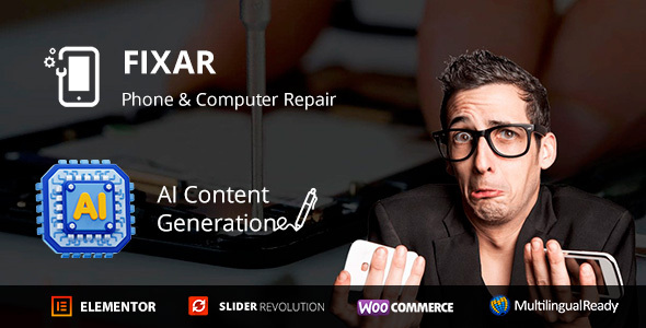 Fixar - Phone & Computer AI Repair Wordpress Theme