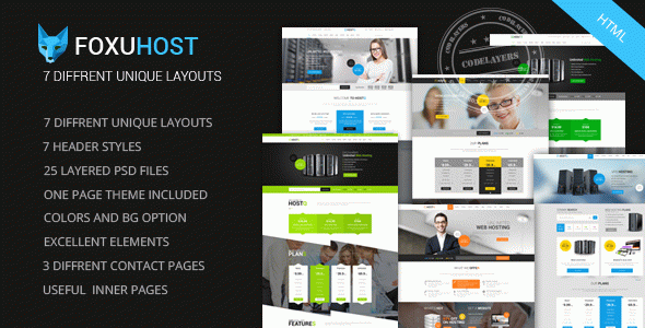 Foxuhost - Web Hosting, Responsive HTML Template