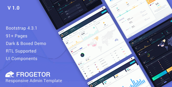 Frogetor - Responsive Admin Dashboard Template