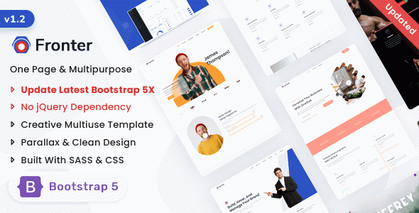 Fronter - One Page & Multipurpose Landing Page Template