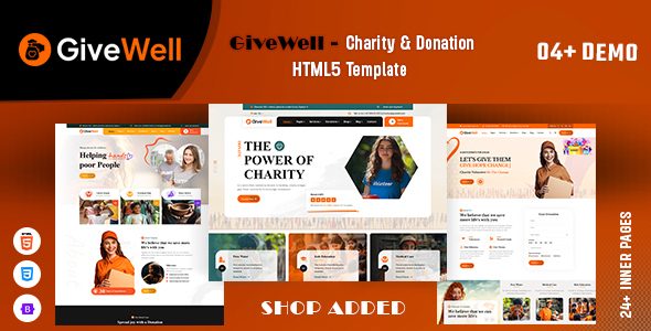 Givewell - Charity & Donation HTML5 Template