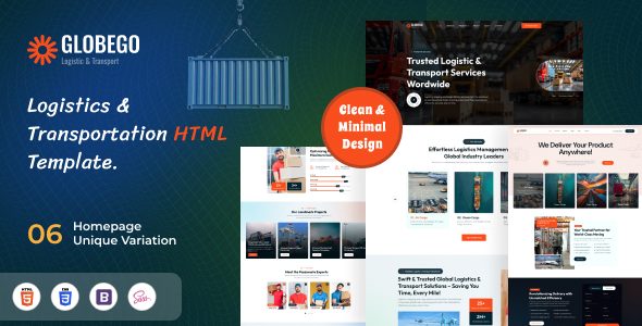 Globego - Logistic & Transport Service HTML Template