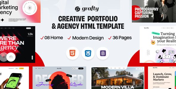 Grafty - Creative Agency & Portfolio HTML5 Template