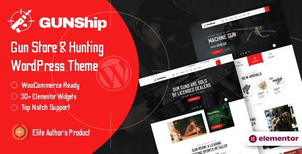 Gunship - Shooting Range, Weapon & Gun Store WordPress Theme