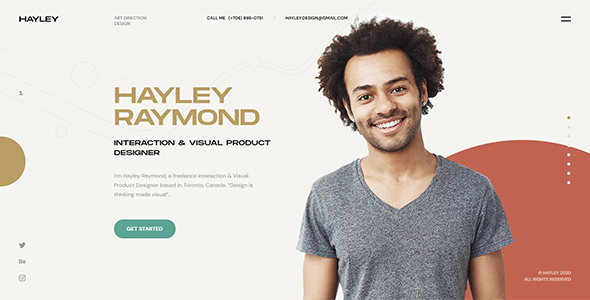 HAYLEY - Creative Personal CV/Resume HTML Template