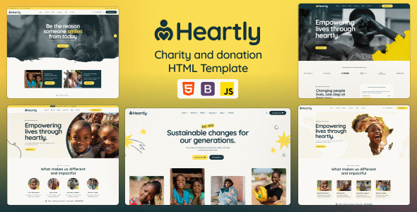Heartly – Fundraising & Charity HTML Template