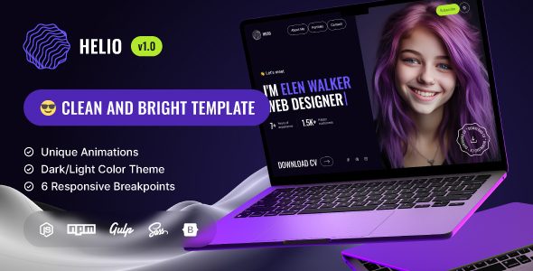 Helio - Coming Soon and Landing Page Template
