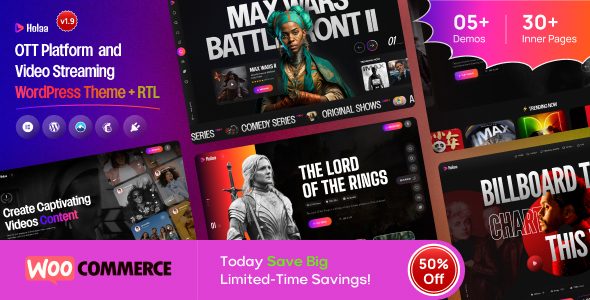 Holaa - OTT Platform and Video Streaming WordPress Theme + RTL