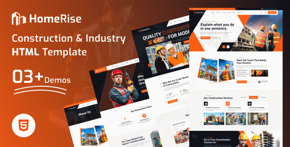 HomeRise – Construction & Industry HTML Template